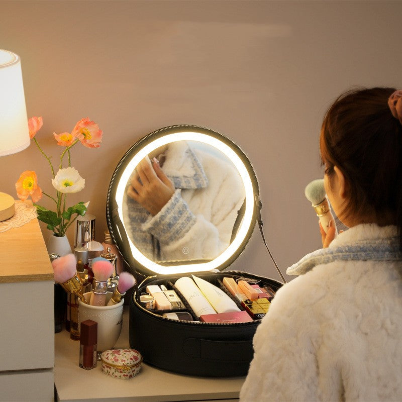 Smart LED Makeup Bag With Mirror